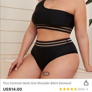 SHEIN NEW black one shoulder 2x